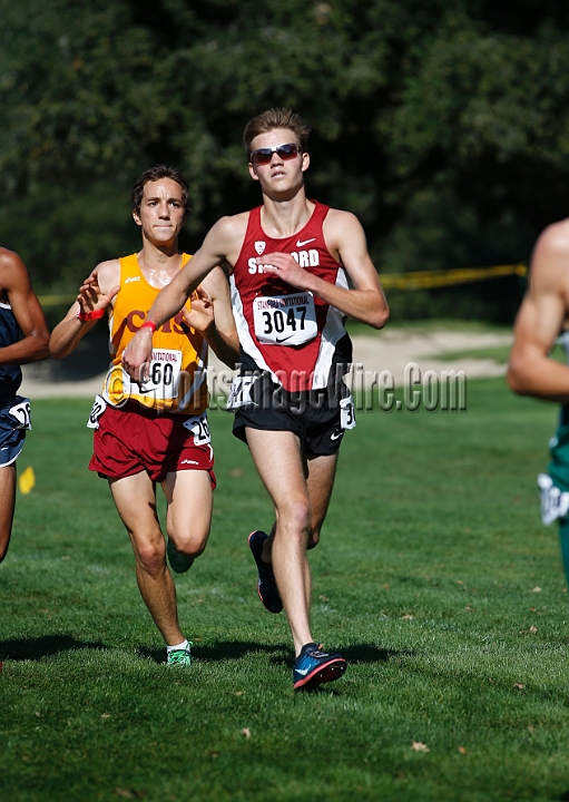 2014StanfordCollMen-232.JPG - College race at the 2014 Stanford Cross Country Invitational, September 27, Stanford Golf Course, Stanford, California.